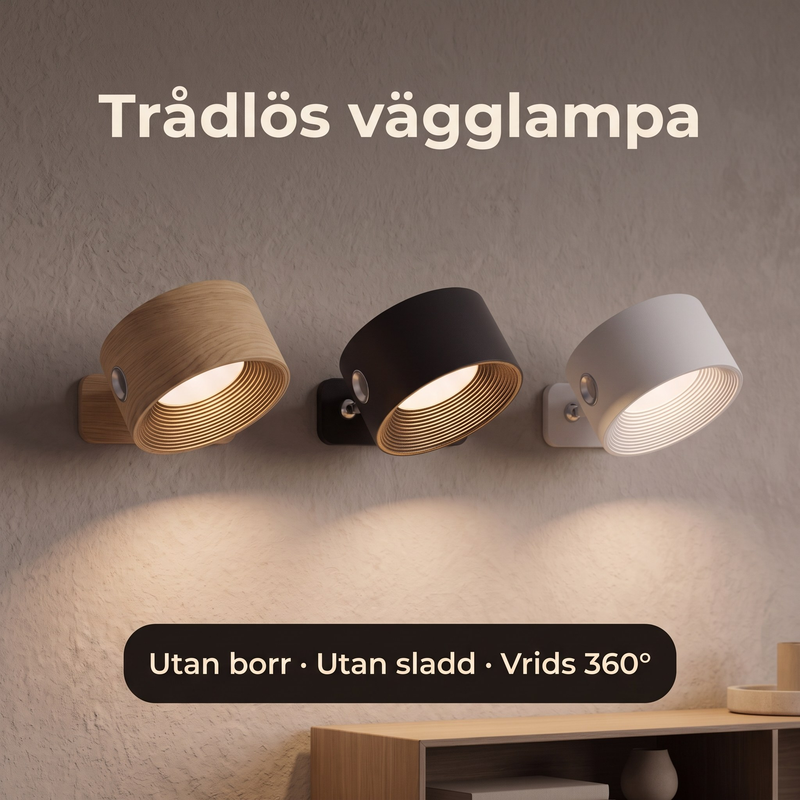 Alba™ – Trådlös vägglampa med magnetfäste