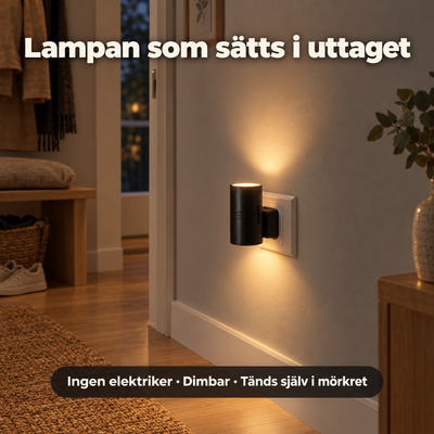 Glimt™ – Vägglampa för eluttaget