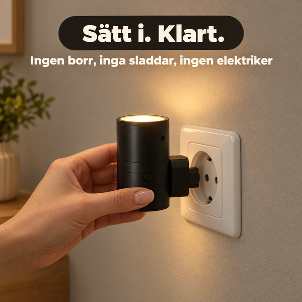 Glimt™ – Vägglampa för eluttaget