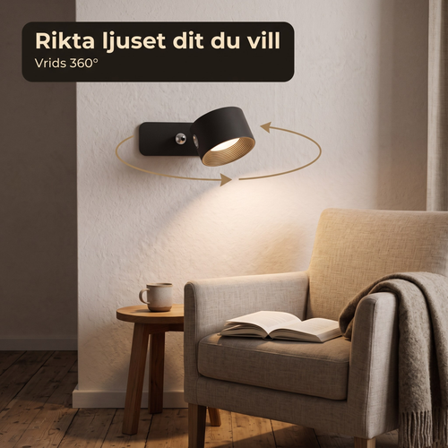 Alba™ – Trådlös vägglampa med magnetfäste