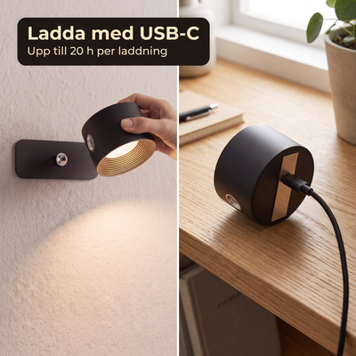 Alba™ – Trådlös vägglampa med magnetfäste