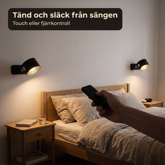 Alba™ – Trådlös vägglampa med magnetfäste