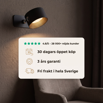 Alba™ – Trådlös vägglampa med magnetfäste