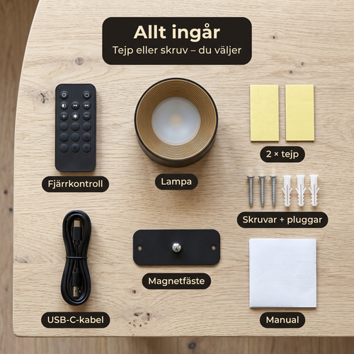 Alba™ – Trådlös vägglampa med magnetfäste