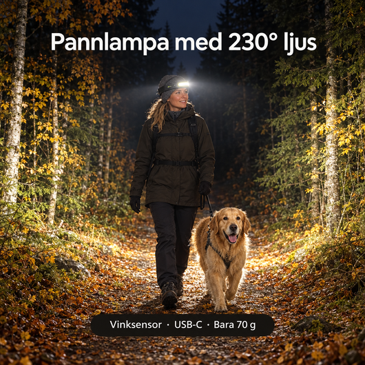 Ljusbåge™ – Pannlampa med 230° ljus