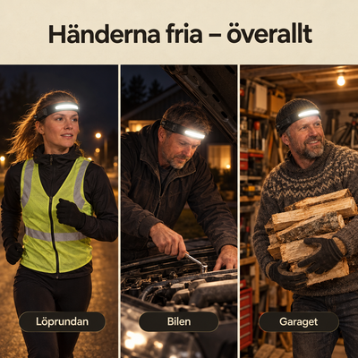 Ljusbåge™ – Pannlampa med 230° ljus