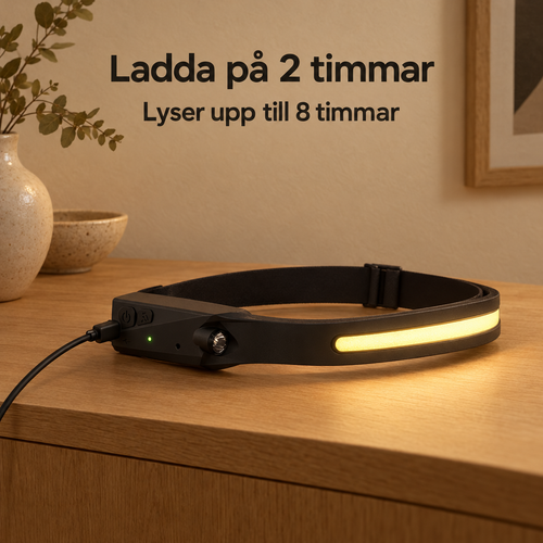 Ljusbåge™ – Pannlampa med 230° ljus