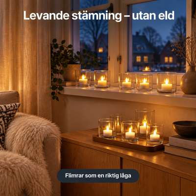 Stilla™ – Uppladdningsbara LED-värmeljus
