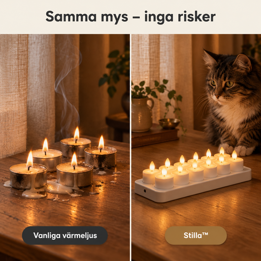 Stilla™ – Uppladdningsbara LED-värmeljus