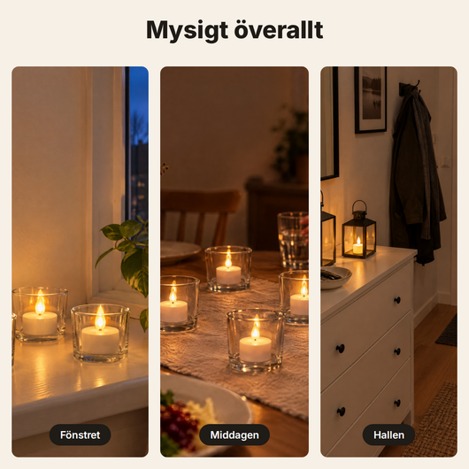 Stilla™ – Uppladdningsbara LED-värmeljus