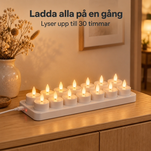 Stilla™ – Uppladdningsbara LED-värmeljus